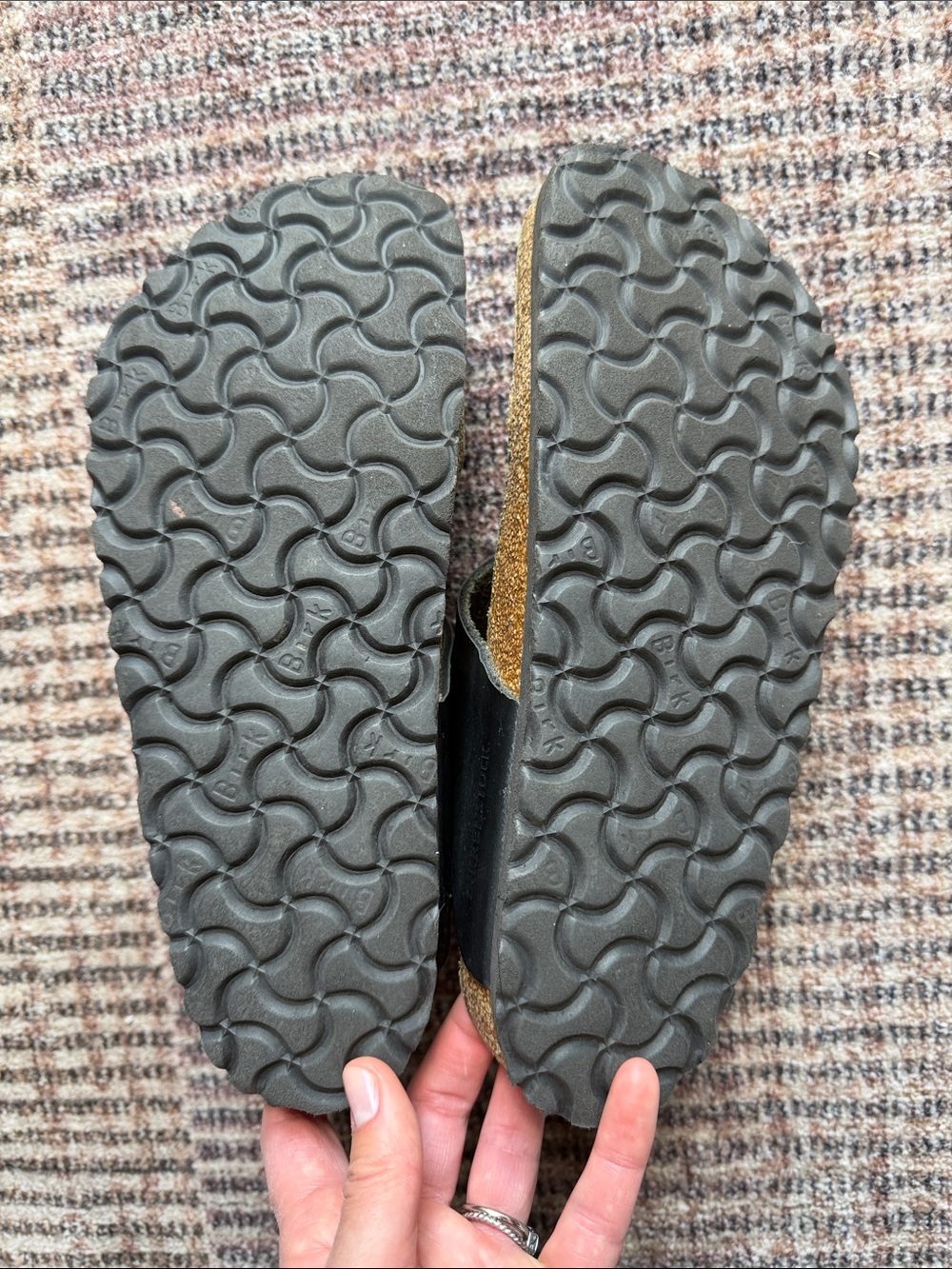 Birkenstock Big Buckle Gizeh sandal - Black Leather - Picture 2 of 2